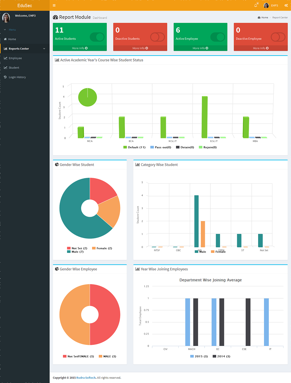 EduSec College Management System ScreenShots Rudra Softech