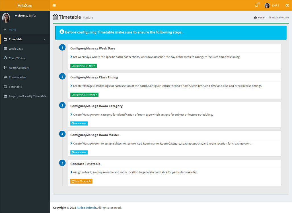 Timetable Module